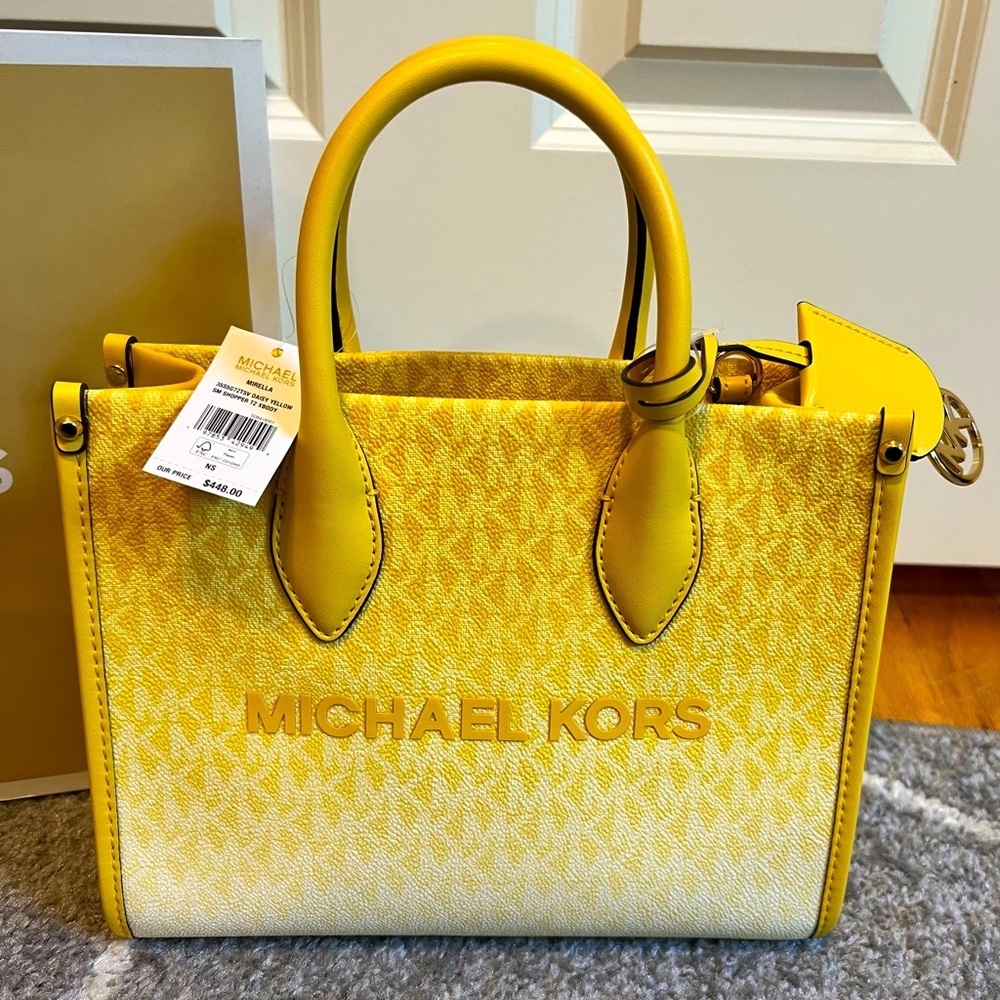 NWT 💛 Bundle of Michael Kors 💛 Mirella Small Ombré Crossbody & Jet Set Wallet - Picture 2 of 9